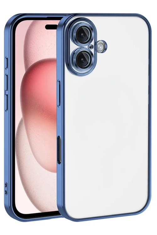 Apple iPhone 17 Razer Lensli Silikon - Açık Mavi