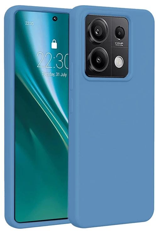 Xiaomi Redmi Note 13 4G Kılıf First Silikon - Mavi