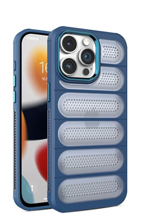 Apple iPhone 15 Pro Max Kılıf Airmax Silikon Kapak - Lacivert