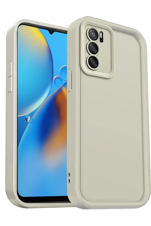 Oppo A16 Kılıf Viera Silikon - Krem