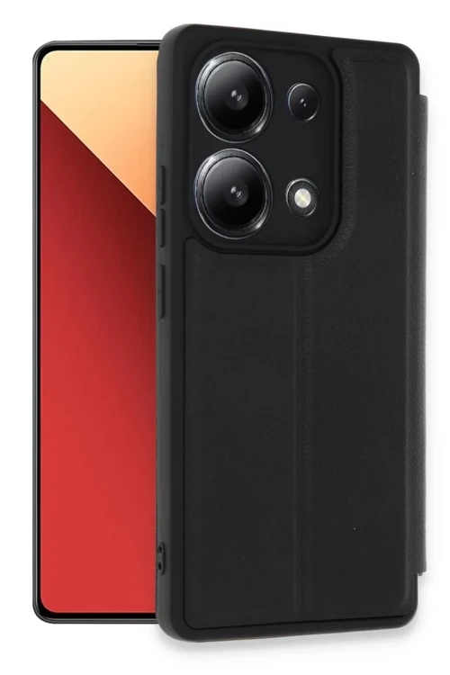 Xiaomi Redmi Note 13 4G Kılıf Flip Cover - Siyah