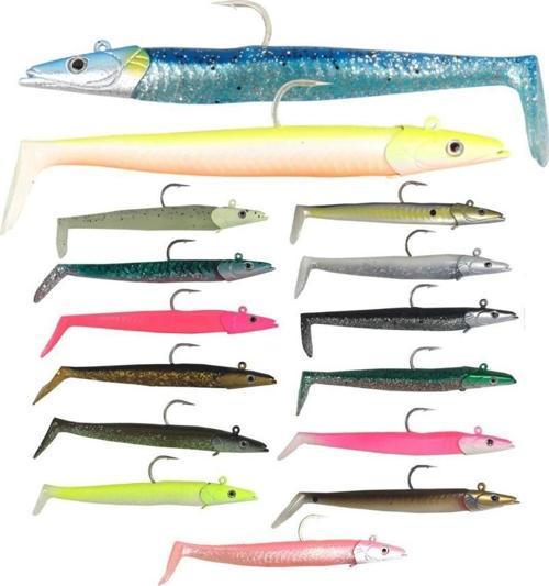 Sandeel 12.5cm 23g 1 Kafa 2 Gövdeli Silikon Suni Yem Lemon Back