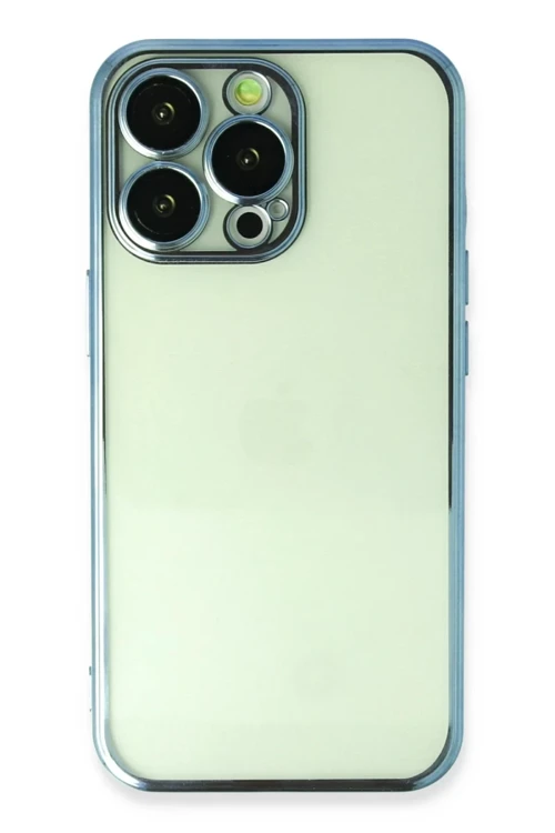 Apple iPhone 14 Pro Kılıf Razer Lensli Silikon - Açık Mavi