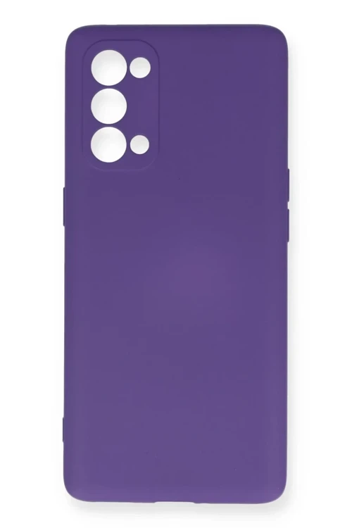 Oppo Reno 5 Pro Kılıf Nano içi Kadife Silikon - Mor