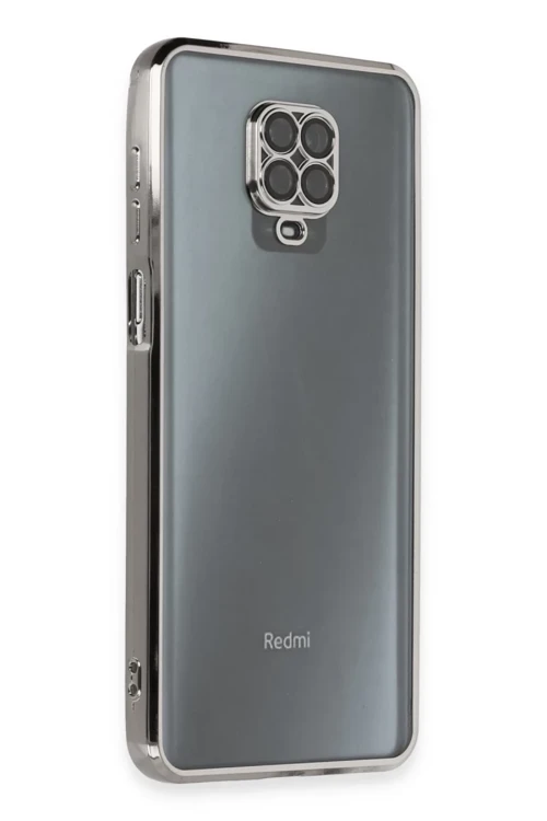 Xiaomi Redmi Note 9 Pro Kılıf Razer Lensli Silikon - Gümüş