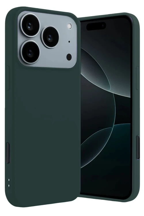 Apple iPhone 17 Pro First Silikon - Koyu Yeşil