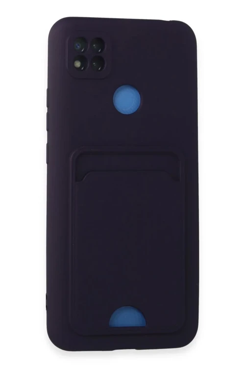 Xiaomi Redmi 9C Kılıf Kelvin Kartvizitli Silikon - Derin Mor