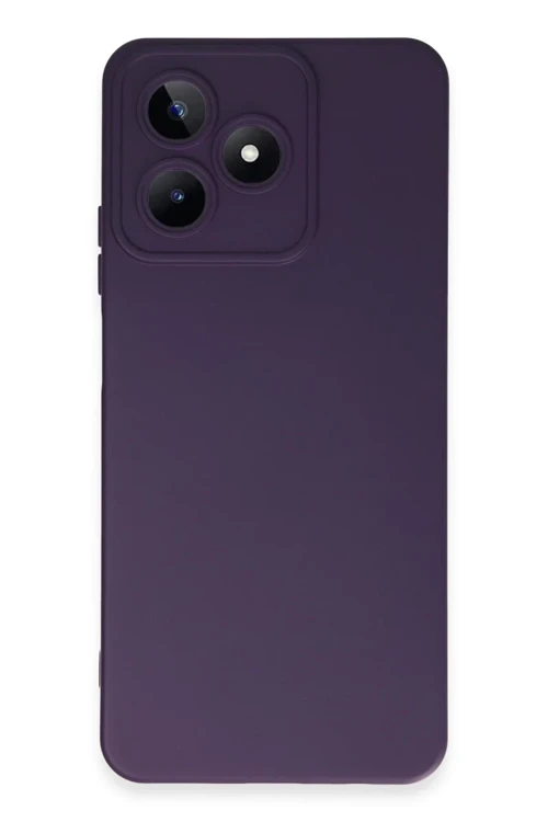 Realme C53 Kılıf Nano içi Kadife Silikon - Mor