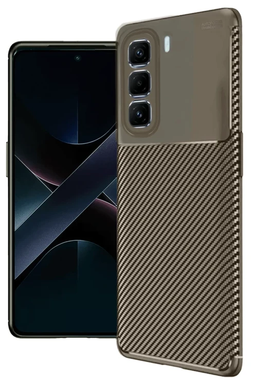 İnfinix Hot 50 Pro Plus 4G Auto Focus Karbon Kapak - Kahverengi