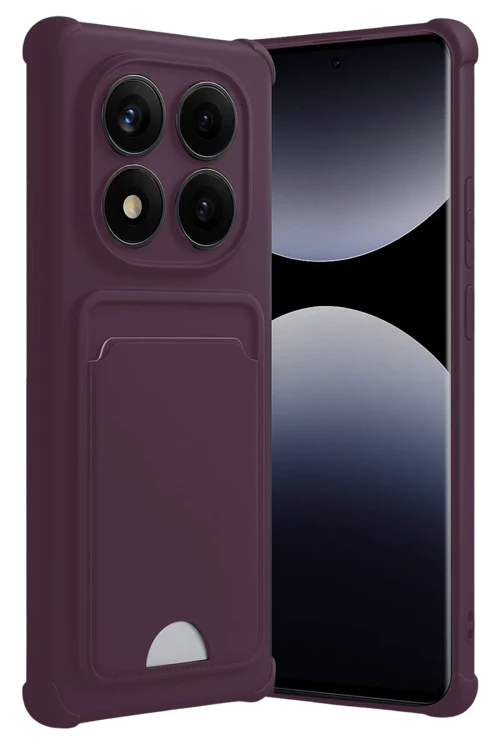 Xiaomi Redmi Note 14 Pro Plus Kelvin Kartvizitli Silikon - Derin Mor