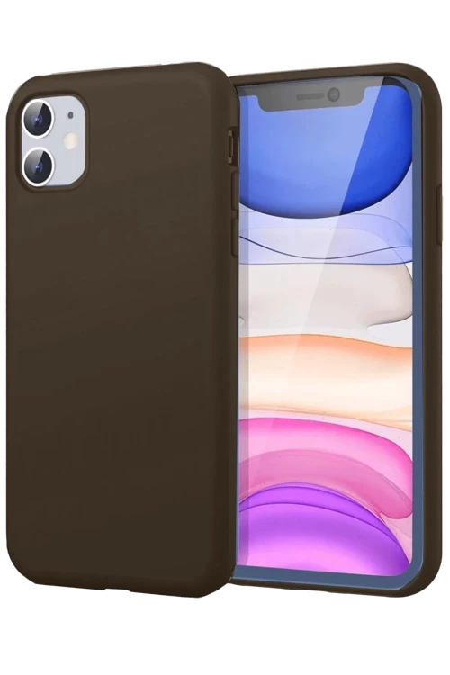 Apple iPhone 11 Kılıf First Silikon - Kahverengi