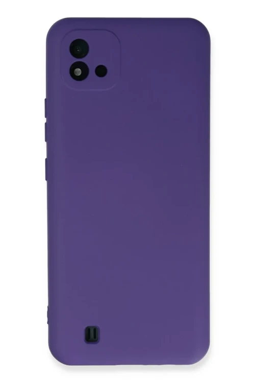 Realme C11 2021 Kılıf Nano içi Kadife Silikon - Mor