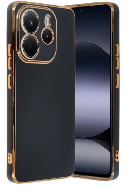 Xiaomi Redmi Note 14 4G Kılıf Volet Silikon - Siyah