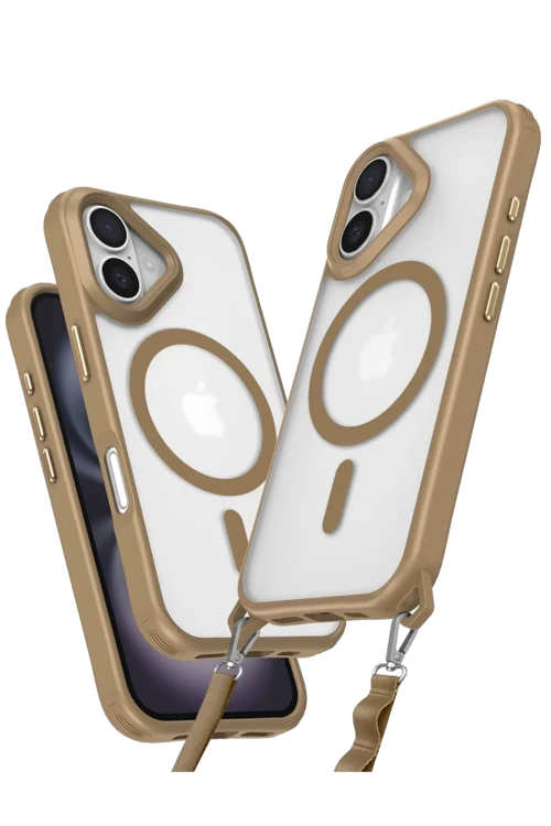 Apple iPhone 16 Kılıf Enka Magsafe Silikon Kılıf - Desert