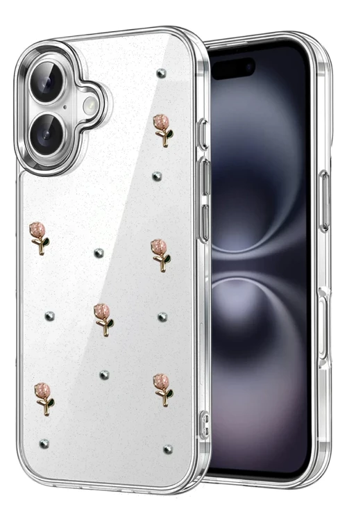 Apple iPhone 16 Fiyonk Desenli Kapak - Desen 6