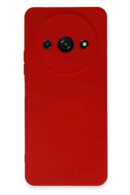 Xiaomi Redmi A3 4G Kılıf Nano içi Kadife Silikon - Kırmızı