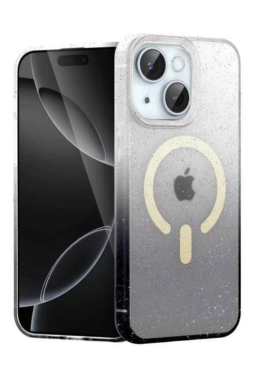 Apple iPhone 14 Pummel Shiny Magsafe Kapak - Siyah