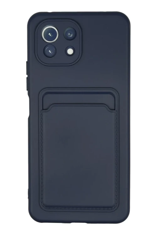 Xiaomi Mi 11 Kılıf Kelvin Kartvizitli Silikon - Lacivert