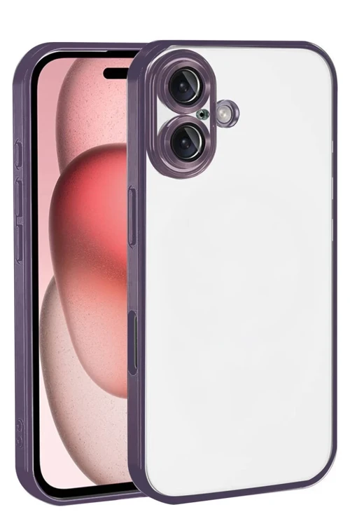 Apple iPhone 17 Razer Lensli Silikon - Mor