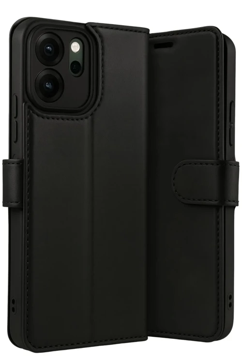 Oppo Reno 14F Trend S Plus Kapaklı Kılıf - Siyah