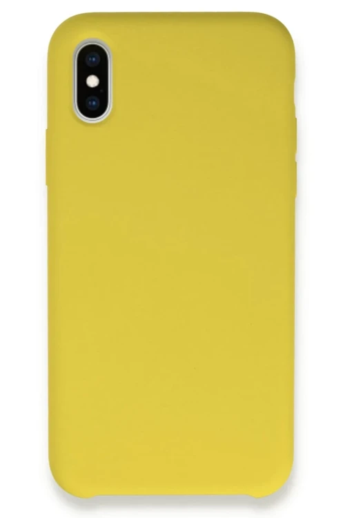 Apple iPhone XS Max Kılıf Lansman Legant Silikon - Sarı