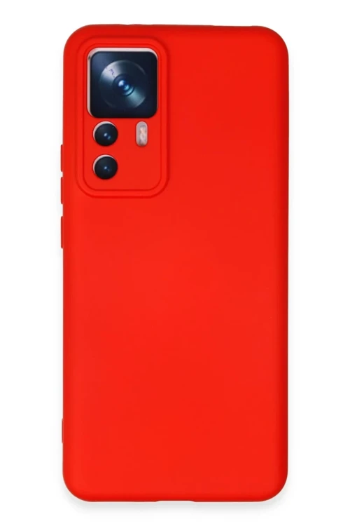 Xiaomi Mi 12T Pro Kılıf Nano içi Kadife Silikon - Kırmızı
