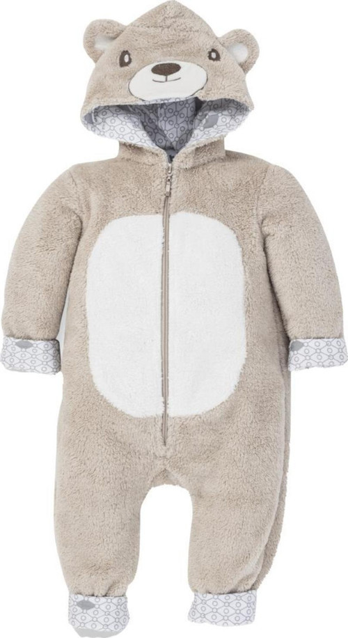 Hero Kahraman Kapüşonlu Welsoft Bebek Tulum (12-18 ay) Teddy