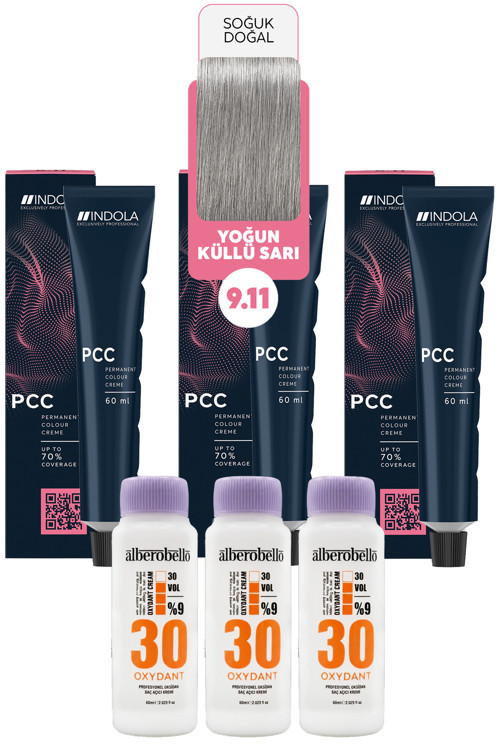 Oksidan+Indola PCC Saç Boyası 60 Ml. (3'er Adet)