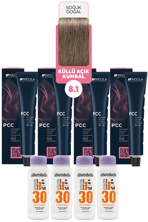 Oksidan+Indola PCC Saç Boyası 60 Ml. (4'er Adet)
