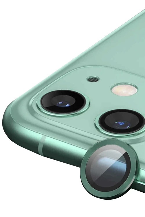 Apple iPhone 11 Raze Metal Kamera Lens - Yeşil