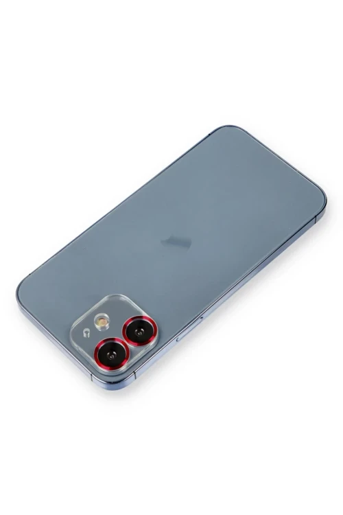 Apple iPhone 12 Metal Kamera Lens Koruma Cam - Kırmızı
