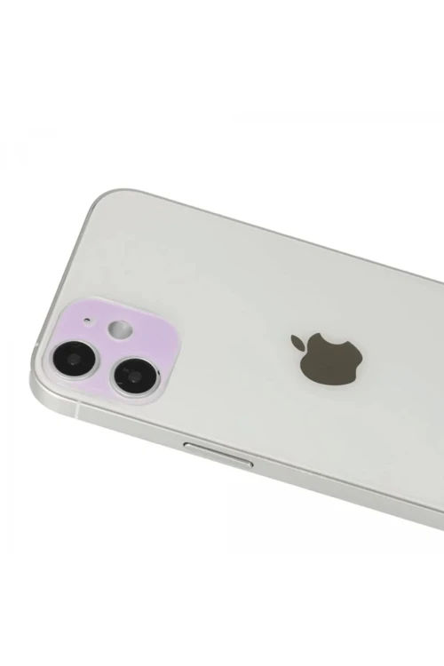 Apple iPhone 12 Rainbow Kamera Lens Koruma Cam - Mor