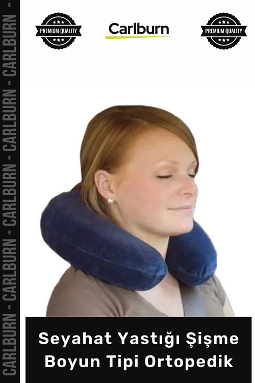 #Yastık Konforlu Ergonomik Yumuşak Dokulu Sağlam Pratik Seyahat Yastığı Şişme Boyun Tipi Ortopedik