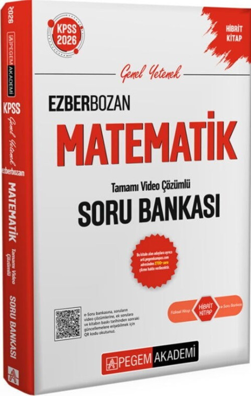 2026 KPSS Genel Yetenek Genel Kültür Ezberbozan Matematik Tamamı Video Çözümlü Soru Bankası Pegem