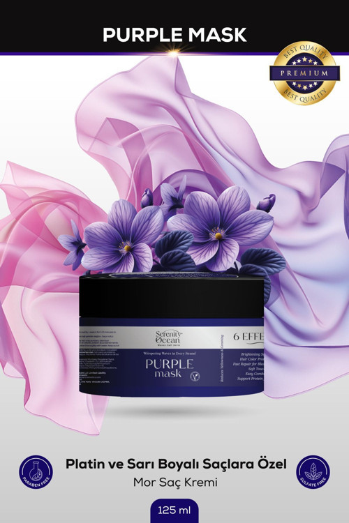 Vegan Mor Maske 125 ml SLS-PARABEN-TUZ İÇERMEZ