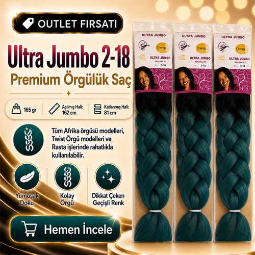 3 Paket / Afrika Örgüsü Ve Rasta İçin Sentetik Ombreli 2/18