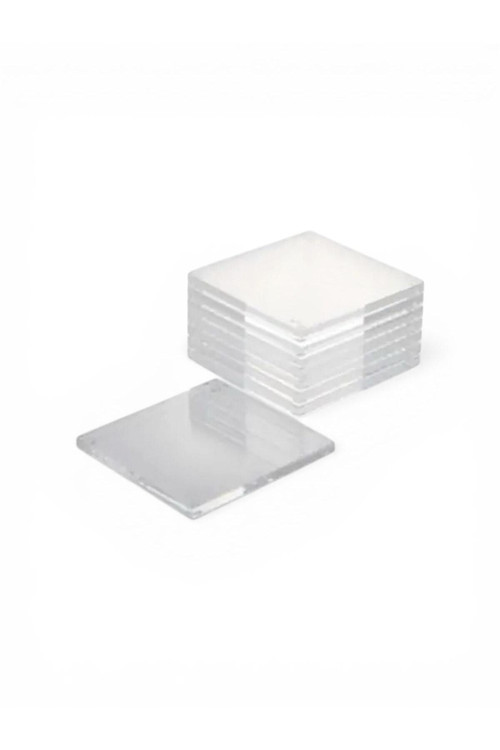 Joker Atölye Pleksi Şeffaf Kare 6 Adet 8x8cm Bardak Altlığı 2,8mm