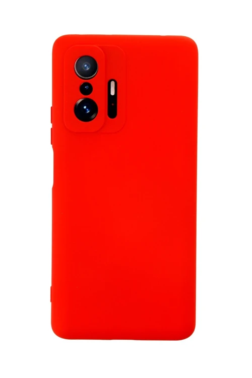 Xiaomi Mi 11T Pro Kılıf Nano içi Kadife Silikon - Kırmızı