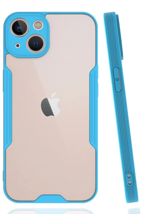Apple iPhone 14 Plus Kılıf Platin Silikon - Mavi