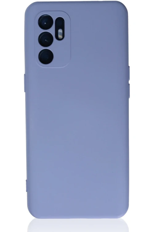 Oppo Reno 6 Kılıf Nano içi Kadife Silikon - Lila