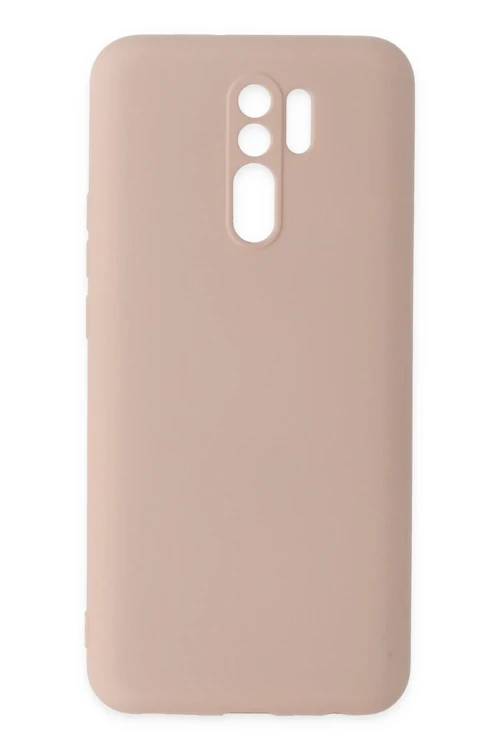 Xiaomi Redmi 9 Kılıf Nano içi Kadife Silikon - Pudra