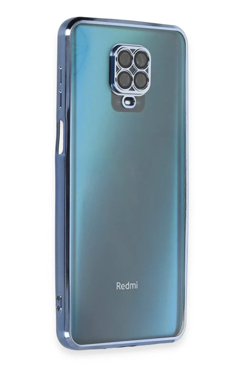 Xiaomi Redmi Note 9 Pro Kılıf Razer Lensli Silikon - Açık Mavi