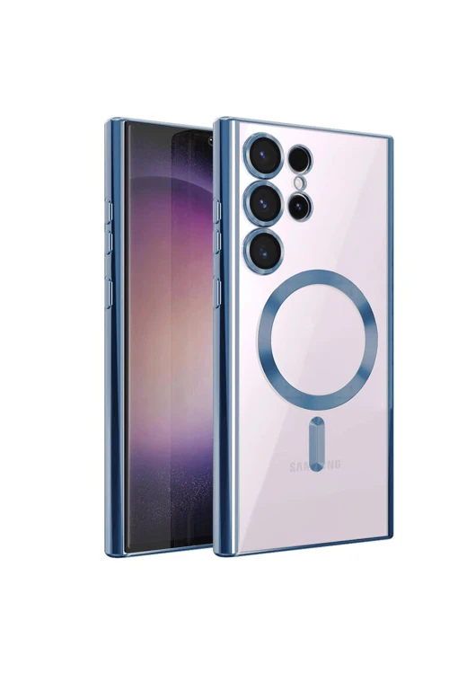 Samsung Galaxy S22 Ultra Kılıf Kross Magneticsafe Kapak - Sierra Blue