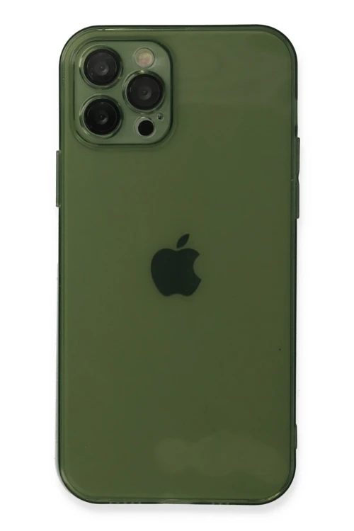 Apple iPhone 12 Pro Max Kılıf Fly Lens Silikon - Yeşil