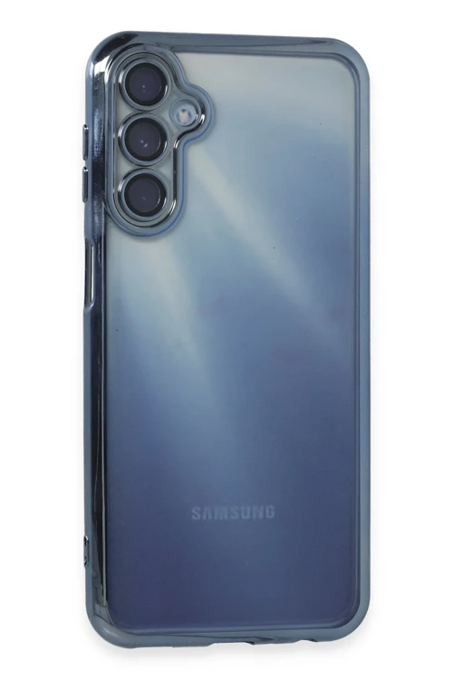Samsung Galaxy A55 5G Kılıf Razer Lensli Silikon - Açık Mavi