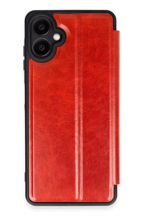 Samsung Galaxy A06 Kılıf Flip Cover - Kırmızı