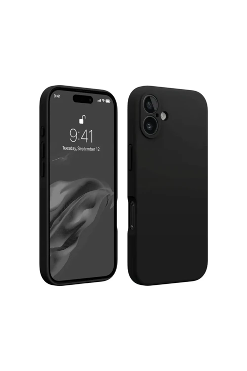 Apple iPhone 16 Plus Kılıf First Silikon - Siyah