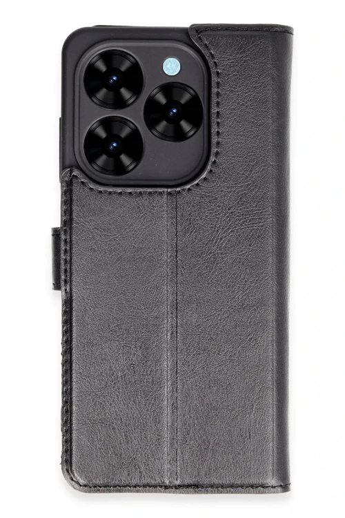 Tecno Spark Go 2024 Kılıf Trend S Plus Kapaklı Kılıf - Siyah