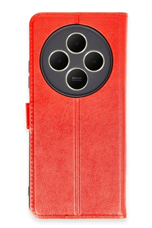 Xiaomi Redmi 14C Kılıf Trend S Plus Kapaklı Kılıf - Kırmızı