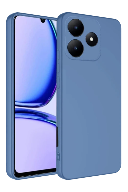 Realme C61 Kılıf First Silikon - Mavi